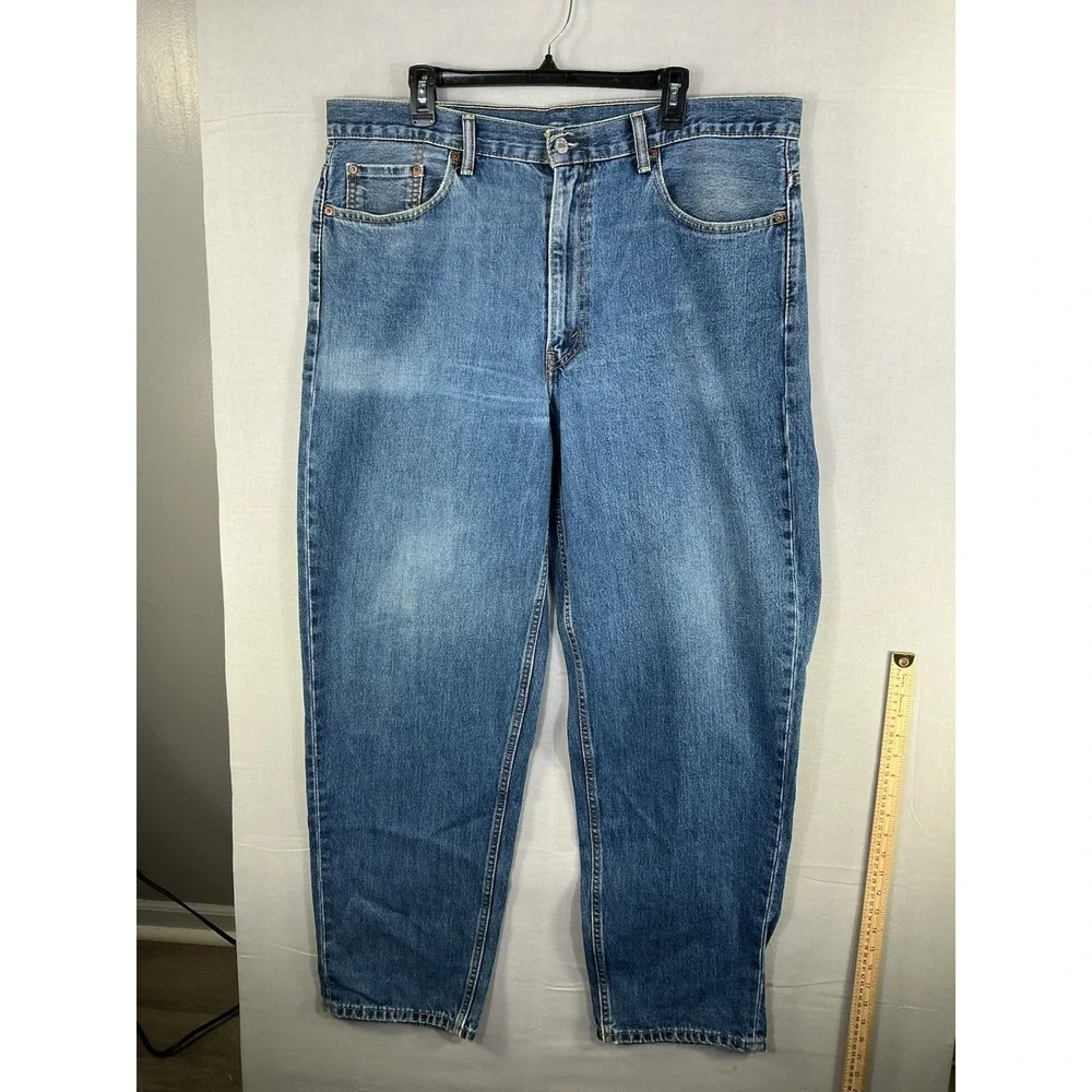 Levi's 505 Regular Fit Straight Leg Blue Jeans Men's Size 40x34 Denim